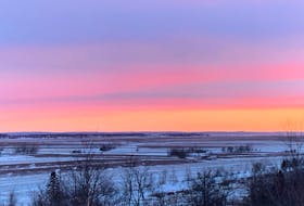 Pauline Murray caught this recent sunrise overlooking a farmer’s field and the Harvest Trail in Wolfville, N.S. -Contributed
