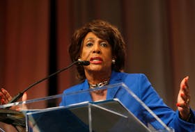 Congresswoman Maxine Waters addresses the audience at the 'Ain't I a Woman?' Sojourner Truth lunch, during the three-day Women's Convention at Cobo Center in Detroit, Michigan, U.S., October 28, 2017.