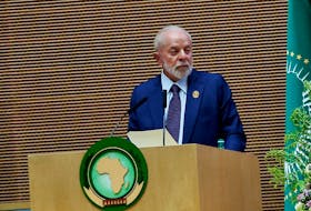 Brazil's President Luiz Inacio Lula da Silva addresses the opening of the 37th Ordinary Session of the Assembly of the African Union at the African Union Headquarters, in Addis Ababa, Ethiopia February 17, 2024.