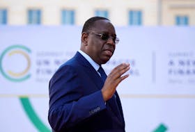 Senegal's President Macky Sall arrives for the closing session of the New Global Financial Pact Summit, Friday, June 23, 2023 in Paris, France. Lewis Joly/Pool via REUTERS