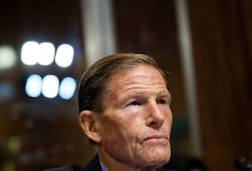 Senator Richard Blumenthal (D-CT) listens to testimony from Julie Rikelman, an abortion rights lawyer who represented the Mississippi clinic at the heart of the U.S. Supreme Court's decision to overturn it's landmark 1973 Roe v. Wade decision, during a Senate Judiciary Committee hearing on her nomination to become a federal appeals court judge for the First Circuit, on Capitol Hill in Washington, U.S., September 21, 2022.