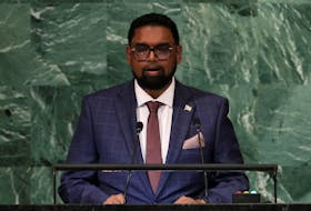 Guyana's President Mohamed Irfaan Ali addresses the 77th Session of the United Nations General Assembly at U.N. Headquarters in New York City, U.S., September 21, 2022.