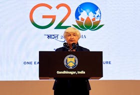 U.S. Treasury Secretary Janet Yellen addresses a news conference during a G20 finance ministers' and Central Bank governors' meeting at Gandhinagar, India, July 16, 2023.