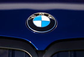 BMW logo is seen on a vehicle at the BMW manufacturing plant in Greer, South Carolina, U.S., October 19, 2022.  