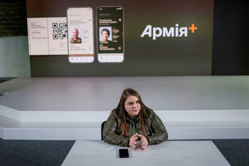 Ukraine's Deputy Defence Minister Kateryna Chernohorenko attends an interview with Reuters, amid Russia's attack on Ukraine, in Kyiv, Ukraine February 22, 2024.