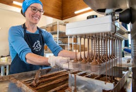 Sarah Rochacewich co-owner of Sweet Rock Ice Cream, also makes her own chocolate in-house known as Aunt Sarah's chocolate. Due to their move Rochacewich said they missed out on an important holiday for their chocolate business, Valentine's Day. - Contributed