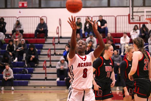 Elizabeth (Lizzy) Iseyemi plays a crucial role for the Acadia Axewomen. The 23-year-old Dartmouth native impacts the game on both sides of the floor and is a team leader.
  
Jason Malloy