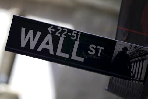 A Wall Street sign is seen in Lower Manhattan in New York, January 20, 2016. 