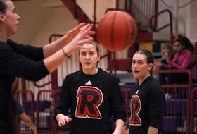 Jayda Veinot, centre, is preparing for her final Atlantic University Sport basketball championship in Halifax this weekend with the UNB Reds.   
Jason Malloy