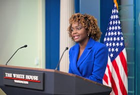 U.S. White House Press Secretary Karine Jean-Pierre speaks during a press briefing at the White House in Washington, U.S., January 31, 2024.