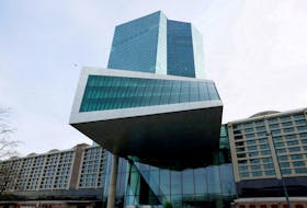 A view of the European Central Bank headquarters in Frankfurt, Germany March 16, 2023.
