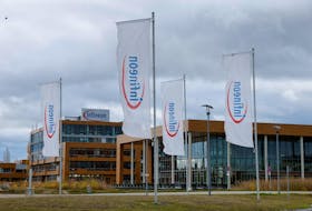 Infineon headquarter is pictured before the annual results news conference in Munich, Germany, November 15, 2023.