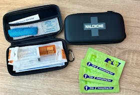 Naloxone kits and drug test strips from SWAP. (Contributed)