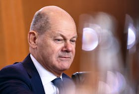 German Chancellor Olaf Scholz attends the weekly cabinet meeting at the Chancellery in Berlin, Germany, February 21, 2024.