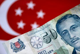 A Singapore dollar note is seen in this illustration photo May 31, 2017.