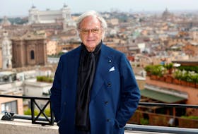 Tod's Chairman Diego Della Valle poses at the end of an interview a day before the presentation of the Colosseum dungeons which have been restored in a multi-million euro project sponsored by the fashion group in Rome, Italy, June 24 2021. Picture taken June 24 2021.