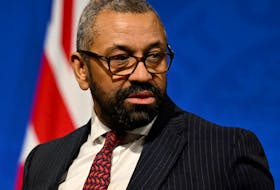 Britain's Secretary of State for the Home Department James Cleverly arrives at a press conference held by Britain's Prime Minister Rishi Sunak (not pictured), following the Supreme Court's Rwanda policy judgement, at Downing Street on November 15, 2023 in London, Britain. Leon Neal/Pool via