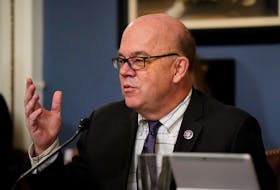 House Rules Committee Chairman U.S. Representative Jim McGovern (D-MA) asks questions during a meeting about the January 6th Select Committee recommendation that the House hold Mark Meadows in criminal contempt of Congress at the U.S. Capitol building in Washington, U.S., December 14, 2021.