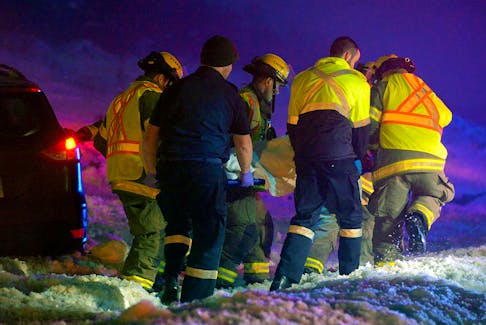 The driver of an SUV was sent to hospital Friday night following a single-vehicle crash in St. John's. Saltwire staff