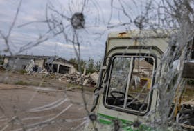 Damaged buses and production facilities are seen at a compound of a local business, which was used by Russian troops during their occupation of the town of Balakliia in the region of Kharkiv, Ukraine September 10, 2023.
