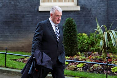 Deputy Chairman of the Conservative Party Lee Anderson walks at 10 Downing Street in London, Britain, December 12, 2023.