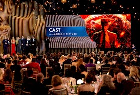 Cast members of "Oppenheimer" accept the award for Best Outstanding Performance by a Cast in a Motion Picture during the 30th Screen Actors Guild Awards, in Los Angeles, California, U.S., February 24, 2024.