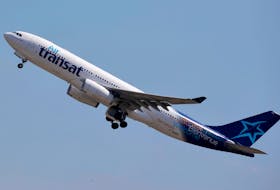 An Airbus A330-200 aircraft of Air Transat airlines takes off in Colomiers near Toulouse, France, July 10, 2018.