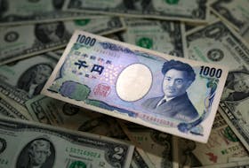 Japanese Yen and U.S. dollar banknotes are seen in this illustration taken March 10, 2023.