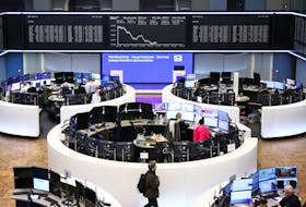 The German share price index DAX graph is pictured at the stock exchange in Frankfurt, Germany, January 3, 2024.