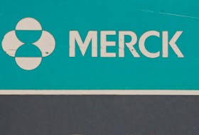 The Merck logo is seen on a sign at the Merck & Co campus in Rahway, New Jersey, U.S., July 12, 2018.