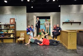 The cast of The Last Resort is excited for its upcoming performance at CentreStage Theatre in Kentville. Front row, from left, are Claire Newberry and director Reid Spencer. Second row, Emma Van Rooyen, Bill Ekris, Jennifer MacDonald, Mariana Svobodova and Melanie Clouthier. Third row, Spencer Laing and Owen O’Brien.
Contributed