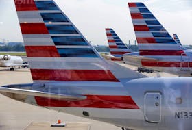 American Airlines aircraft are parked at Ronald Reagan Washington National Airport in Washington, U.S., August 8, 2016.     
