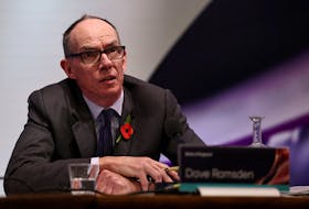 Deputy Governor for Markets and Banking of the Bank of England Dave Ramsden attends a press conference concerning interest rates, at the Bank of England, in London, Britain, November 2, 2023. HENRY NICHOLLS/Pool via