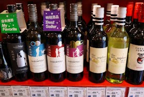 Bottles of Australian wine are seen at a store selling imported wine in Beijing, China November 27, 2020.