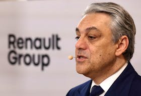 Luca de Meo, CEO of Renault Group, speaks during a press conference by Renault Group, Nissan Motor Co., Ltd and Mitsubishi Corporation to present the Alliance update in Boulogne-Billancourt, near Paris, France, December 6, 2023.