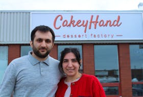 Anna Paytyan and Suren Margaryan co-owners of Paradise-based business, CakeyHand have now expanded their reach to the east end. The pair opened their second location on Stavanger Drive on Feb. 23, 2024, which houses a cafeteria and a classroom option for baking and decorating classes. - Cameron Kilfoy/The Telegram