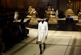 A model presents a creation by designer Maria Grazia Chiuri as part of her Fall-Winter 2024/2025 Women's ready-to-wear collection show for fashion house Dior during Paris Fashion Week in Paris, France, February 27, 2024.