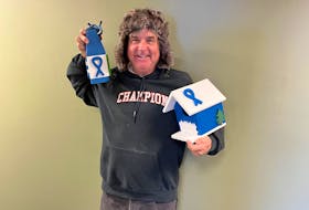 Dana Cameron,Theresa Fielding's brother-in-law, is selling tickets for his homemade birdhouse and buoy in an effort to raise money for their Bum Run team, which will be donating all their money raised to CCRAN. Contributed
