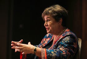 IMF Managing Director Kristalina Georgieva speaks during an interview on the day she attends G20 Financial Summit, in Sao Paulo, Brazil, February 27, 2024.