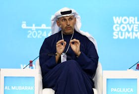 CEO and Managing Director of Mubadala Investment Khaldoon Khalifa Al Mubarak, speaks during the World Governments Summit, in Dubai, United Arab Emirates, February 12, 2024.
