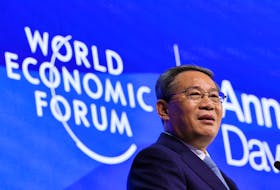 China's Premier Li Qiang speaks during the 54th annual meeting of the World Economic Forum in Davos, Switzerland, January 16, 2024.