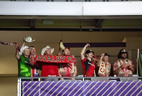Feb 27, 2024; Orlando, FL, USA;  Cavalry FC fans cheer after a Concacaf Champions Cup match against Orlando City at Inter&Co Stadium. Mandatory Credit: Nathan Ray Seebeck-USA TODAY Sports