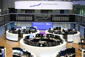 The German share price index DAX graph is pictured at the stock exchange in Frankfurt, Germany, February 27, 2024.