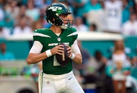 Dec 17, 2023; Miami Gardens, Florida, USA; New York Jets quarterback Zach Wilson (2) drops back to attempt a pass against the Miami Dolphins during the first half at Hard Rock Stadium. Mandatory Credit: Jasen Vinlove-USA TODAY Sports/File Photo