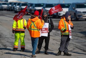 Striking Autoport workers walk the picket line in Eastern Passage on Monday, Feb. 27, 2024.
Ryan Taplin - The Chronicle Herald