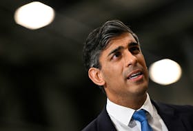 Britain's Prime Minister Rishi Sunak reacts as he speaks during an interview following a visit in the Siemens Mobility factory, in Goole, in East Yorkshire, Britain February 26, 2024.     Paul Ellis/Pool via REUTERS
