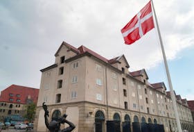 A Danish flag flies in front of the foreign ministry in Copenhagen, Denmark, July 31, 2023.