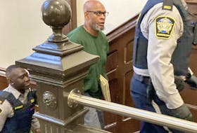 Gamon Jay Leacock is led into provincial court for continuation of his bail hearing on charges of attacking three women in Halifax on Jan. 15. Judge Alonzo Wright heard closing submissions Thursday before reserving his decision until March 13.