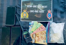 Items seized by the RNC in a Thursday, Feb. 22, traffic stop near Corner Brook include four ounces of cocaine, cash and other items consistent with drug trafficking.