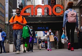 An AMC theatre is pictured in Times Square in the Manhattan borough of New York City, New York, U.S., June 2, 2021. 